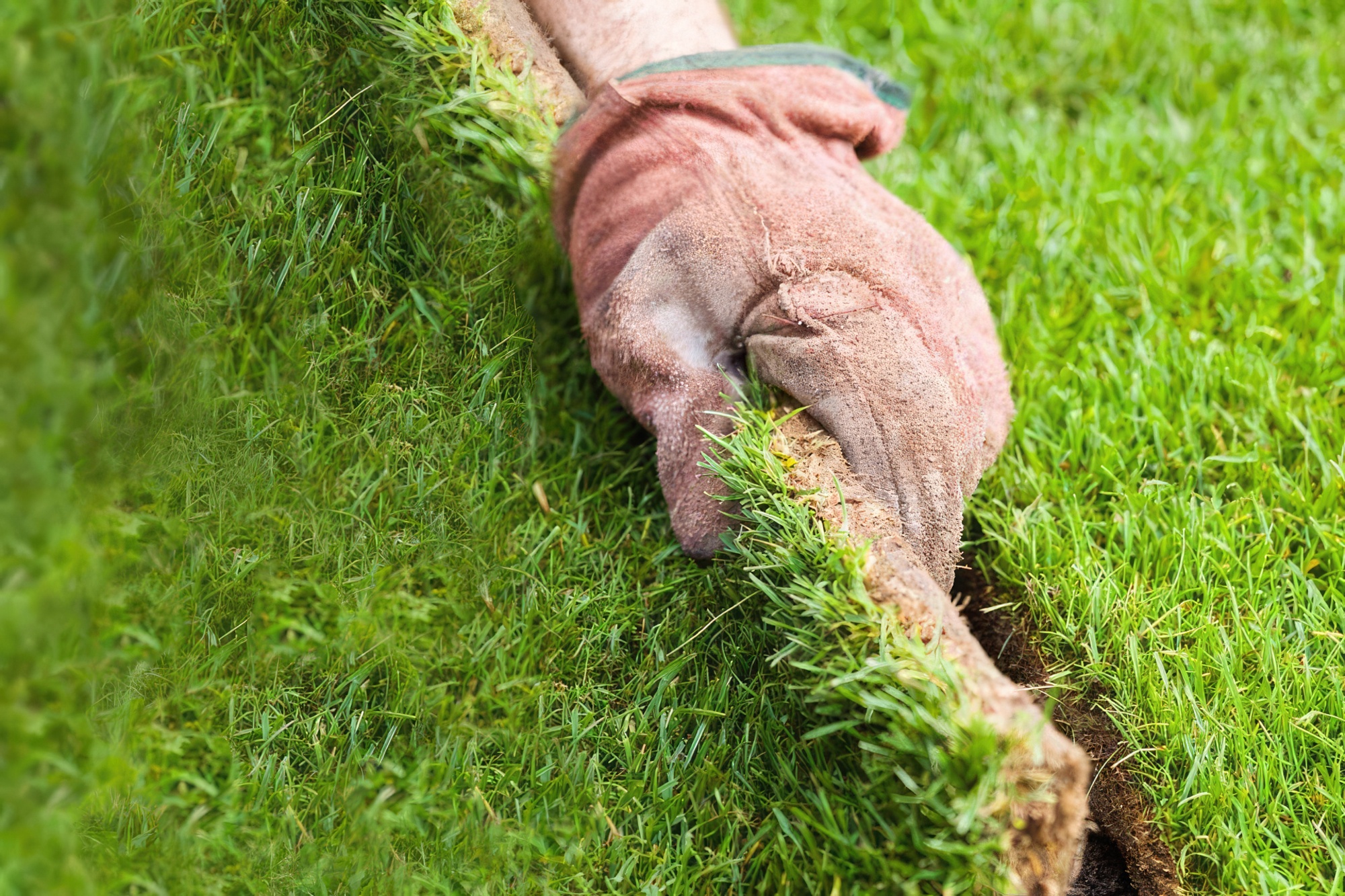 Landscope garden design - turf laying